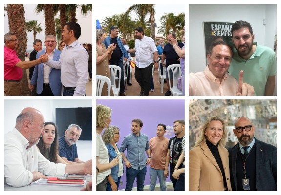 Los candidatos echan el resto en la Región en el cierre de la campaña