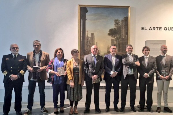 El cuadro del Museo del Prado 'El embarco de Santa Paula Romana' hace escala en el ARQUA de Cartagena