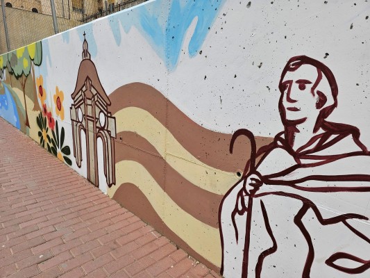 Caravaca apuesta por el arte urbano: Miriam Rubio y José Alberto López firman un nuevo mural en la ciudad