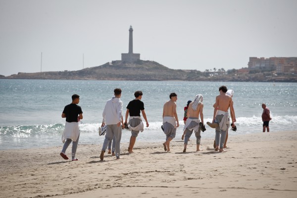 El mal tiempo no castiga las playas de Cartagena