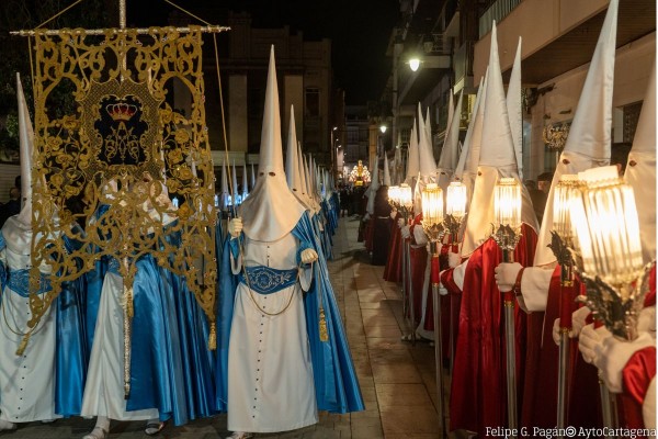 El Encuentro marrajo entre el Jesús Nazareno y la Dolorosa abarrota El Lago en Cartagena