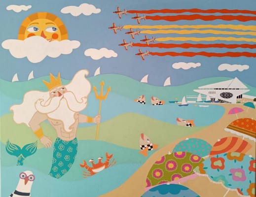 El maravilloso mundo de Eugenia de Alba: la artista expone en San Javier 'Papel, cartón y nueve pinturas'