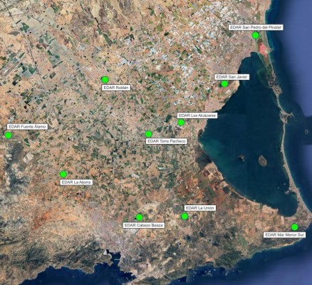 Estas son las 10 depuradoras de la Región que blindan el agua del Mar Menor