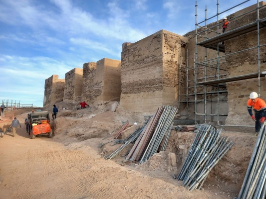 Así va la restauración del Castillejo de Monteagudo 