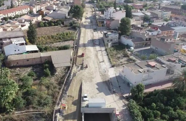 Avance al soterramiento de Murcia en Barriomar: las obras ya están ejecutadas al 83%