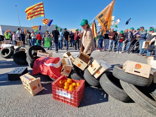 Protestas por la crisis agraria: quema de neumáticos, desalojo policial y corte del acceso al puerto