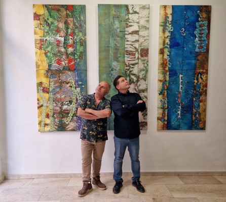 El ciezano Abellán Juliá recrea los huertos y acequias de la Almunia del Rey Lobo en la galería Babel de Murcia 
