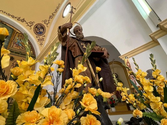 Puebla de Soto recupera 15 años después la figura de San Antón, atribuida a Salzillo 