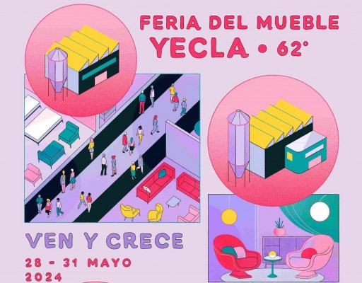 La ilustradora yeclana Ana Galvañ imprime su estilo y sus colores pastel en el cartel de la Feria del Mueble de Yecla