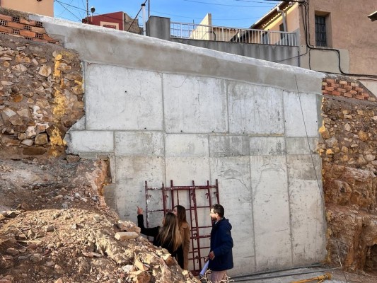 Punto final a los trabajos que evitarán los desprendimientos en la calle Santa Teresa de Cabezo de Torres
