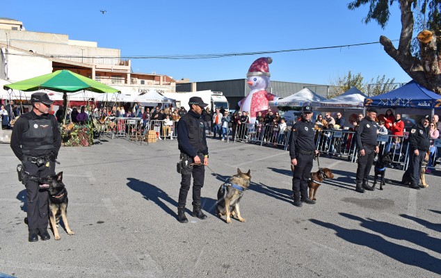 La brigada de perros policía, protagonista de su exhibición pública en Las Torres de Cotillas