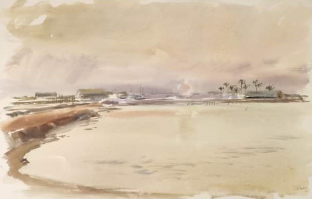 El diario sobre el Mar Menor de Serna: expone  en San Pedro acuarelas realizadas durante 40 años