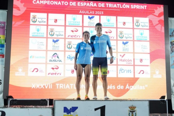 Los valencianos David Cantero y Noelia Juan son campeones de España de sprint en Águilas 