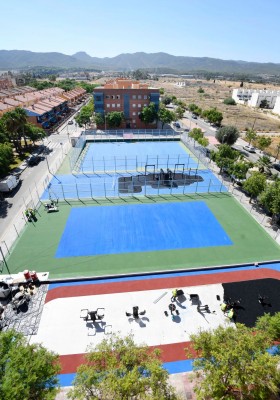 Así son las nuevas pistas deportivas de El Palmar: de la calistenia al tenis y voleibol