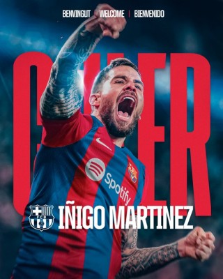 El central Íñigo Martínez ficha por el FC Barcelona hasta junio de 2025