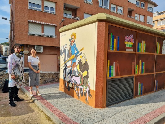 Jóvenes artistas de Caravaca embellecen las casetas de luz de los jardines públicos
