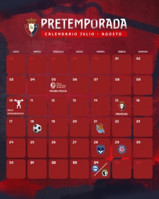 Osasuna afronta siete partidos en su anticipada pretemporada