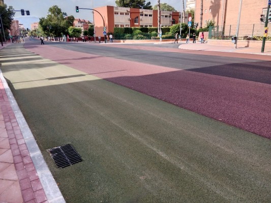 Así está la avenida Pío Baroja de Murcia: el plan de movilidad la convierte en tricolor