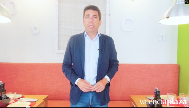 Carlos Mazón, candidato del PPCV a presidir la Generalitat, en los desayunos de Valencia Plaza