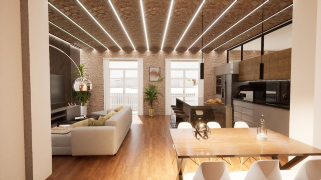 Pisos para soñar con Nueva York en pleno centro de Murcia: reformas en el Edificio de los Nueve Pisos