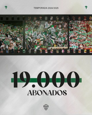 El Elche alcanza los 19.000 abonados, el mismo número que tenía el curso pasado