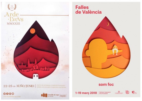 El gobierno de Lugo retira un cartel ante las sospechas de plagio con el de Fallas 2018