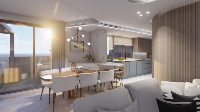 Un ático de Murcia bien aprovechado: elegante fusión de espacios y hasta el vestidor soñado 