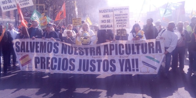Los apicultores murcianos llevan sus protestas a Madrid: 