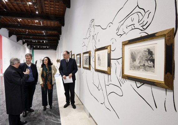 Cien grabados de Picasso, el 'youtuber' adelantado a su tiempo, recrean en Murcia su mundo de obsesiones