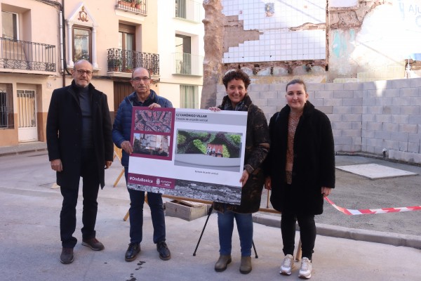 Onda empieza la obra del jardín vertical que embellecerá la zona degradada de Canónigo Villar 
