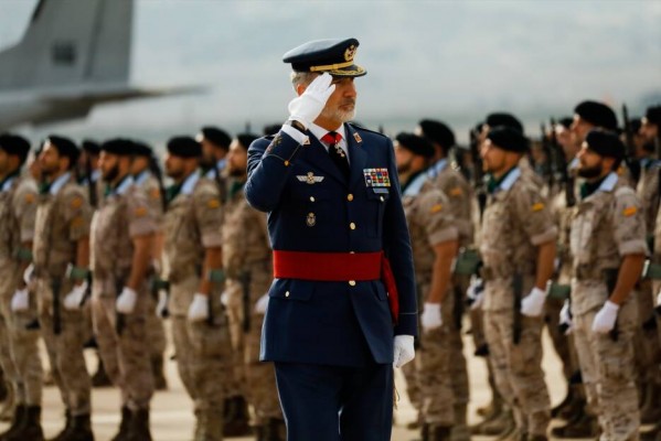 Felipe VI visita Alcantarilla para celebrar los 75 años de la Escuela Militar Méndez Parada