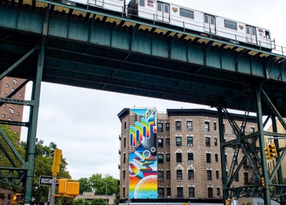 Arte urbano murciano en el corazón de Nueva York: Ángel Toren pinta un gran mural en Manhattan
