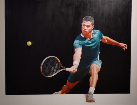 Carlos Alcaraz sube al Olimpo del arte: Antonio Menchón muestra sus colosales retratos en el Almudí
