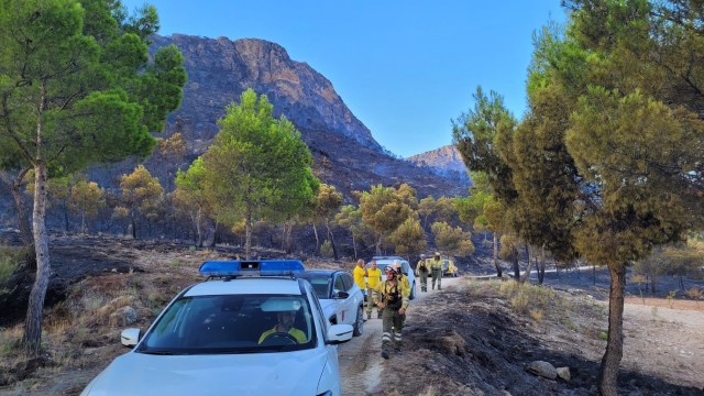 El incendio de la Sierra Larga en Jumilla se da por estabilizado tras la quema de 410 hectáreas
