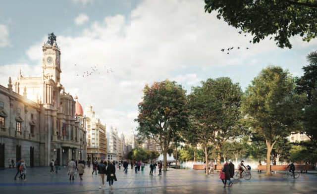 Estos son los proyectos finalistas para la futura Plaza del Ayuntamiento de València