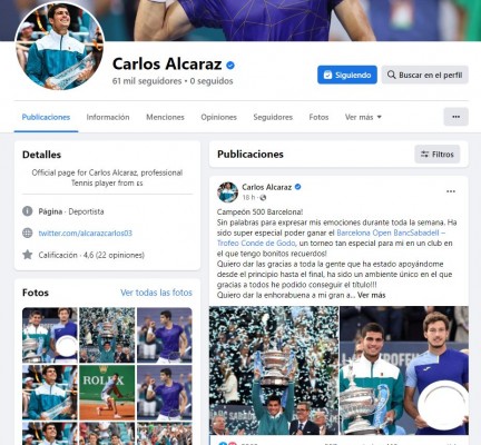 El fenómeno Alcaraz no para de crecer … también en las redes