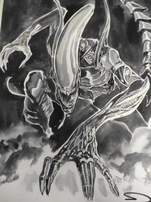 Alien posa para Fernando Dagnino y Daniel Acuña 