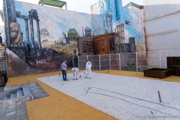 El jardín romano de Cartagena toma forma: llevan a cabo sus últimos retoques en la Cuesta de la Baronesa
