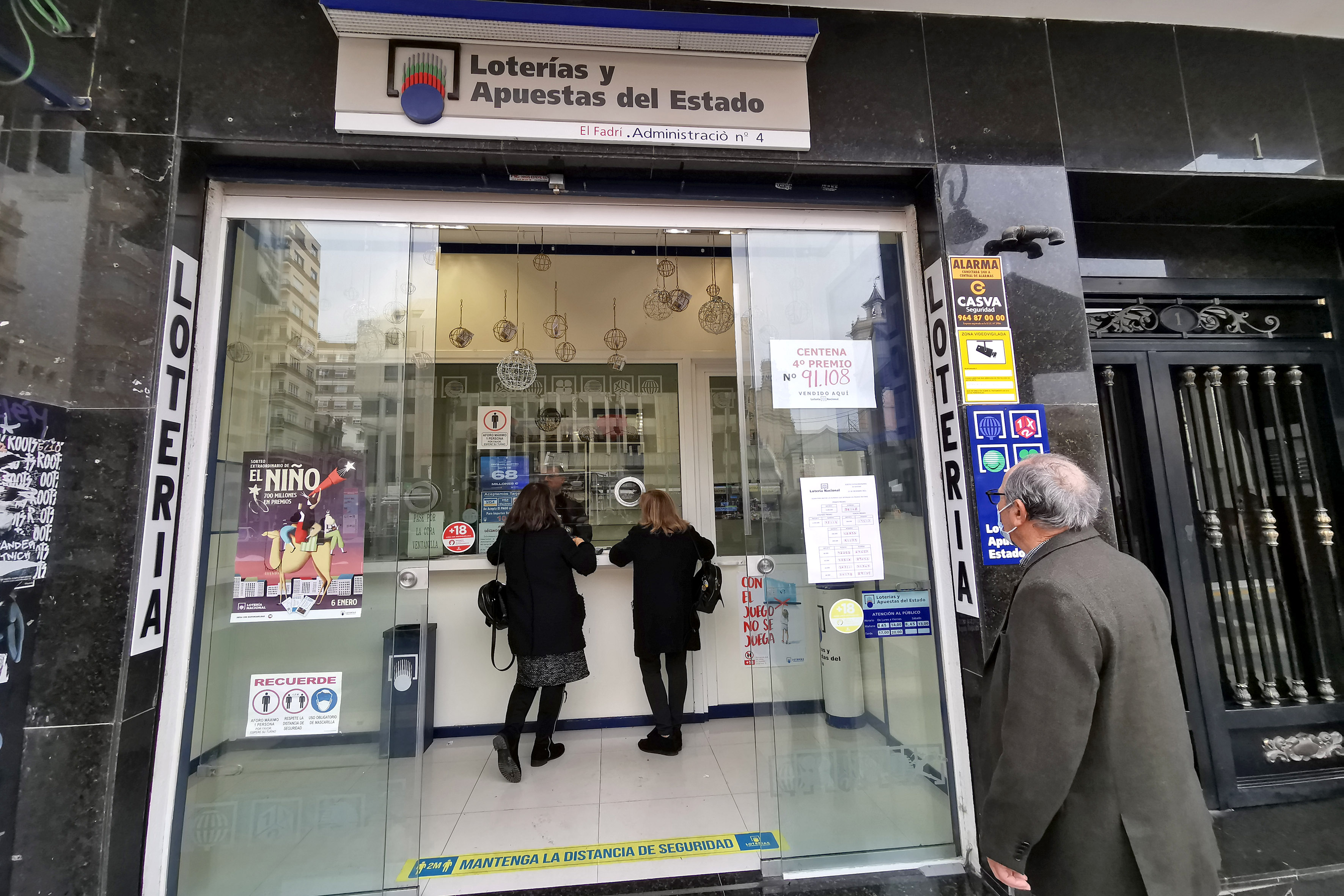 El sorteo de Navidad 'se olvida' de la provincia y solo deja tres pellizcos en Peñíscola y Orpesa