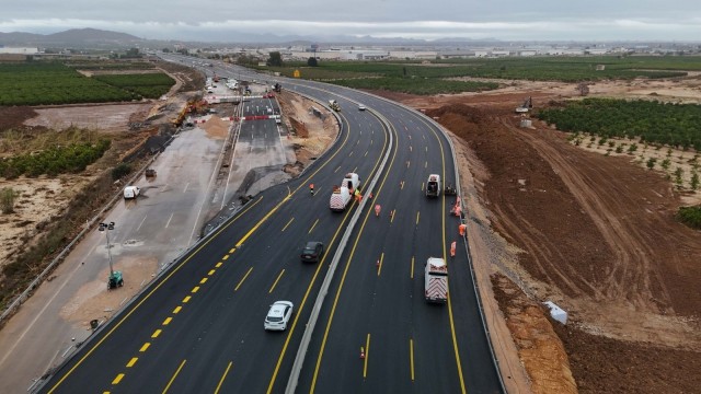 Transportes pone en servicio un desvío provisional en la A-7 en València para mejorar la movilidad