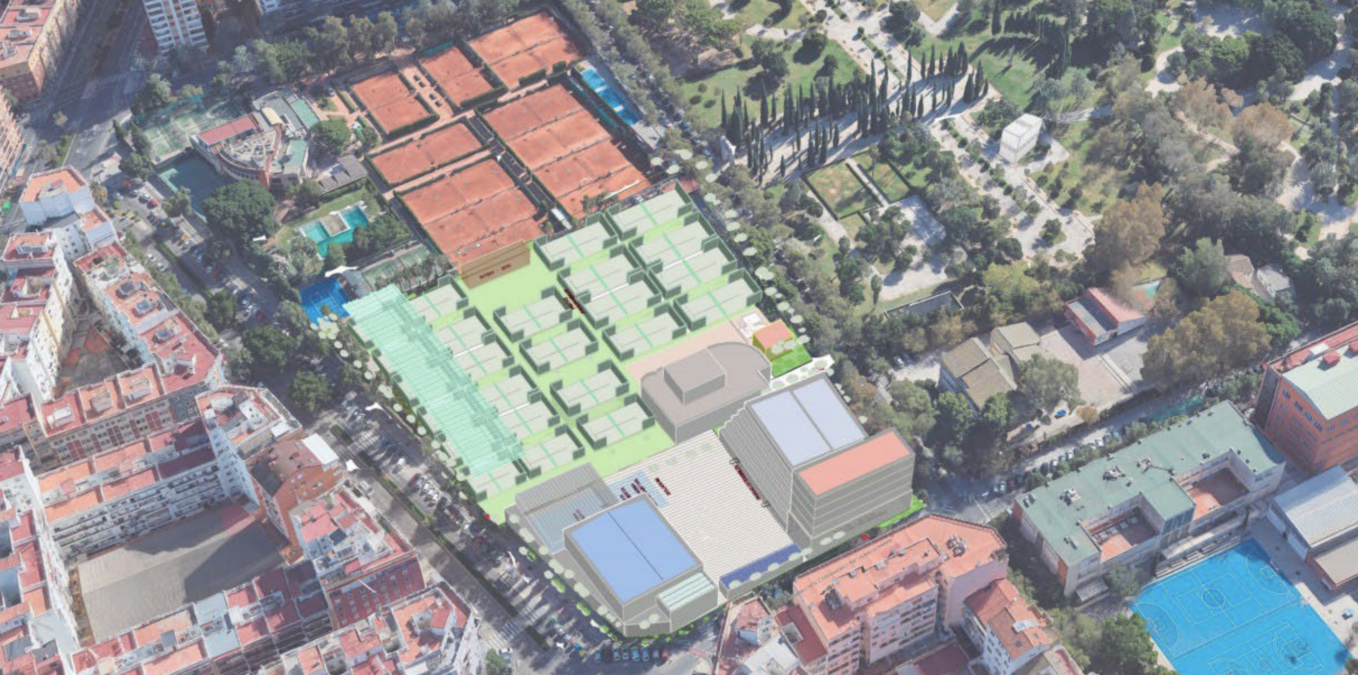 Piscina, gimnasio, residencia, pistas de padel...: las propuestas para gestionar La Hípica de València