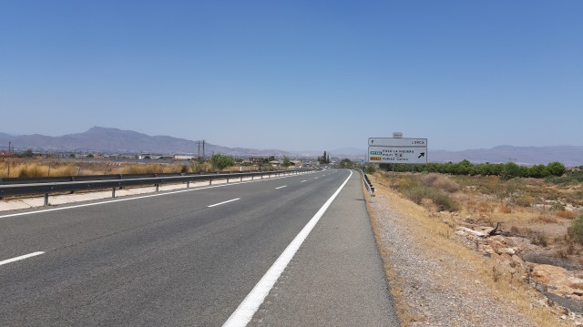 Mejora del pavimento para la carretera de Puntas de Calnegre y la autovía Lorca-Águilas