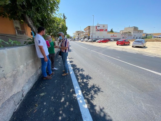 Pavimentan calles de Puente Tocinos, Torreagüera, Patiño, Beniaján y Llano de Brujas