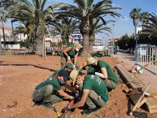 Nules continúa con las acciones de embellecimiento del litoral con una zona verde 