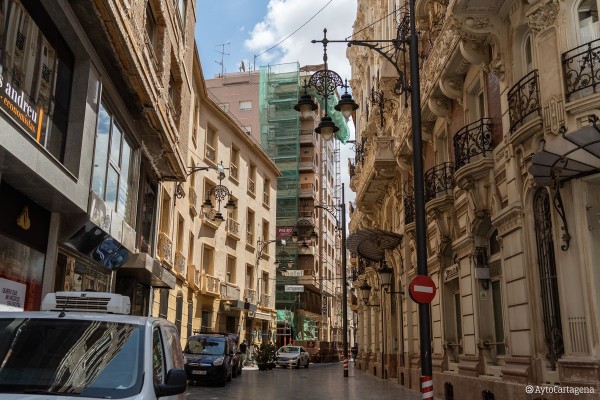 Cartagena pone a punto su casco histórico: rehabilitan tres edificios en San Diego y Jara