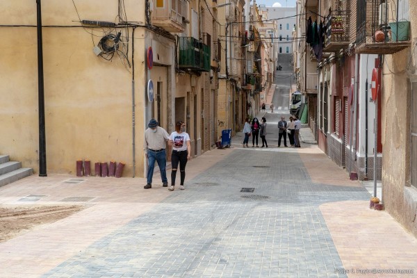 El Casco Antiguo de Cartagena se pone guapo: últimos retoques a las calles Gloria y Subida de San Diego
