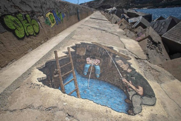Los bloques del arte de La Curra resisten al terremoto de Cartagena