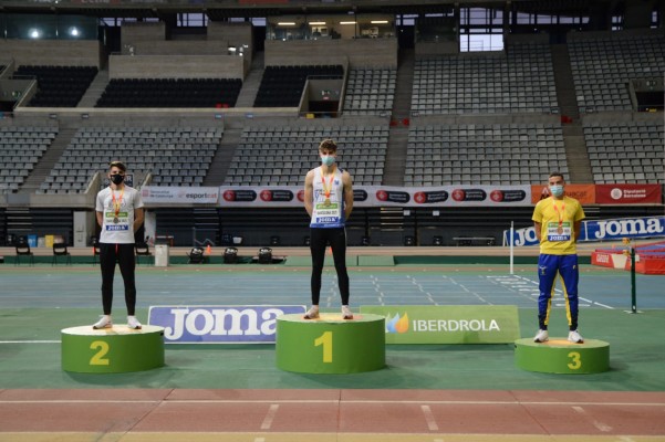 El lorquino Pablo Lozoya revalida el título nacional sub-18 de 60 metros en el Sant Jordi