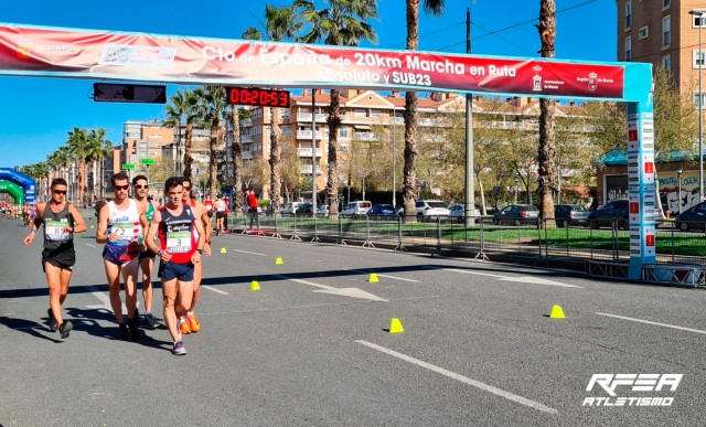El madrileño Diego García es campeón de España de marcha en Murcia con López Nicolás cuarto