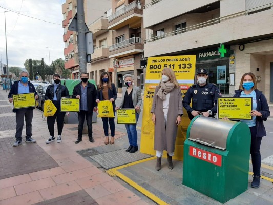 El Palmar se suma a la campaña ‘No lo dejes aquí’ para evitar el abandono de objetos en la vía pública